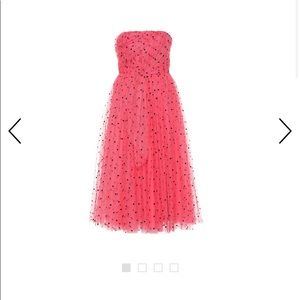 Carolina Herrera Pink Flocked tulle dress
